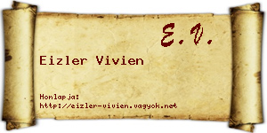 Eizler Vivien névjegykártya